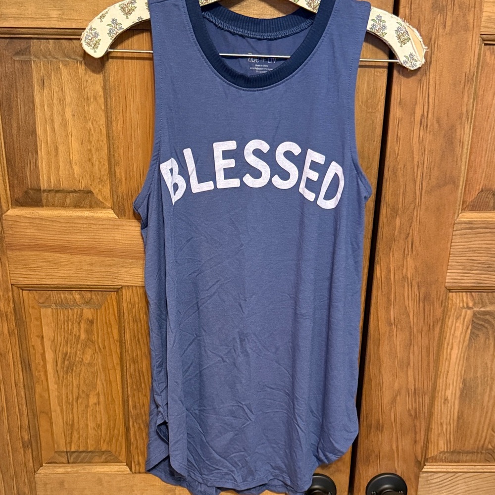 NWT Zoe + Liv Blessed Tank Top